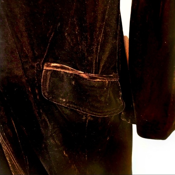 NEW RANCHO ESTANCIA Long Velvet Vintage Fenway Equestrian Riding Style Jacket - Picture 4 of 11